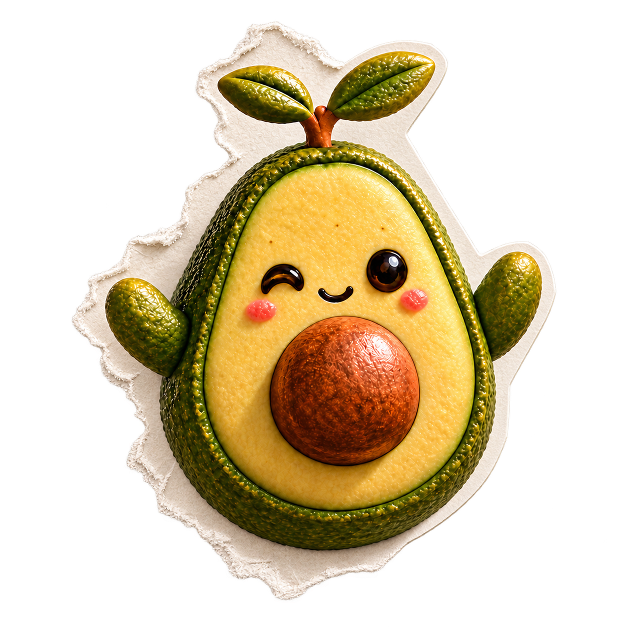 CozyCove avocado companion waving